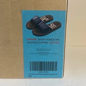 BYRIVER Stone Acupressure Foot Massage Slippers Sandals Reflexology Tools Lrg